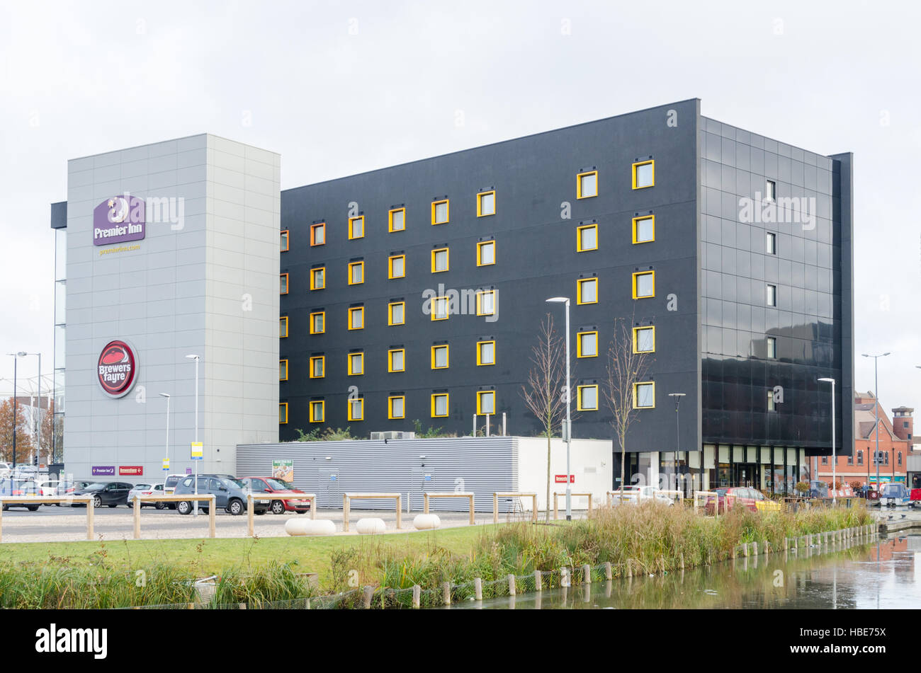 Premier Inn and Brewers Fayre on the Waterfront in Walsall Stock Photo