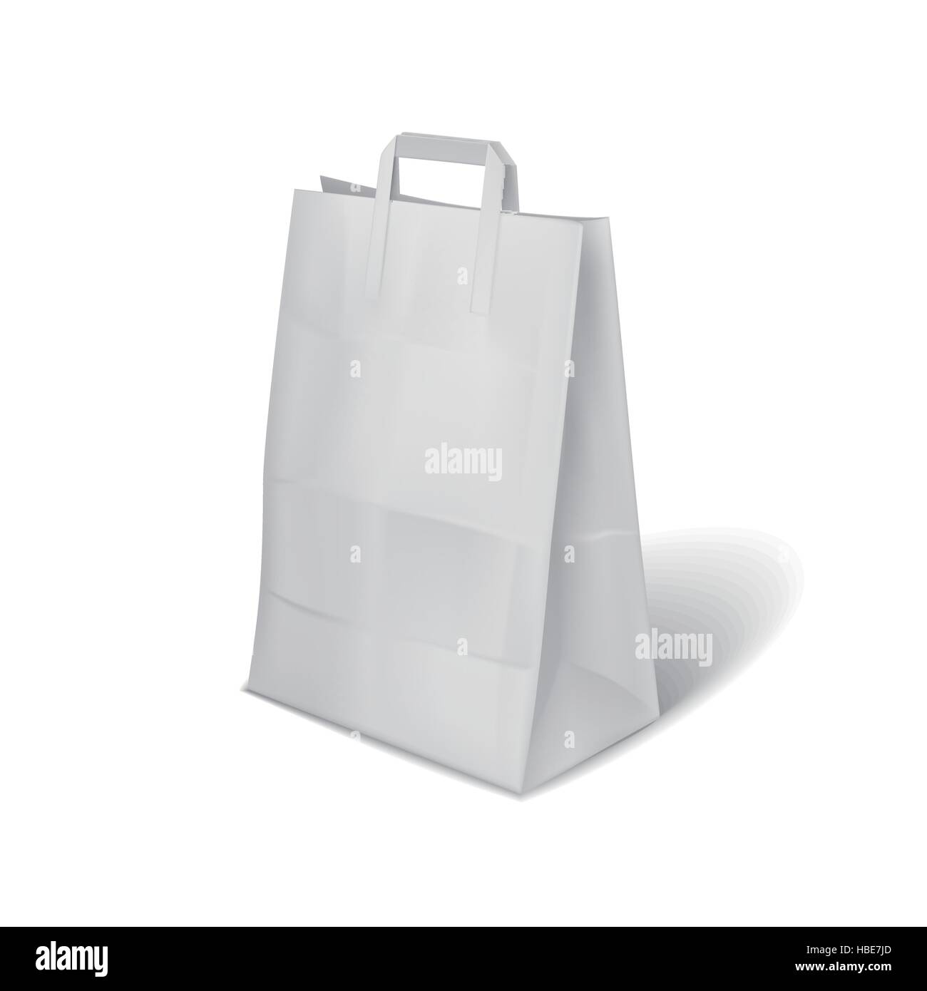 white paper bag isolated on white background Stock Vector Image & Art ...