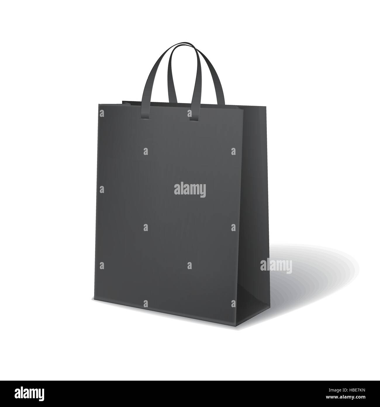 black paper bag isolated on white background Stock Vector Image & Art ...