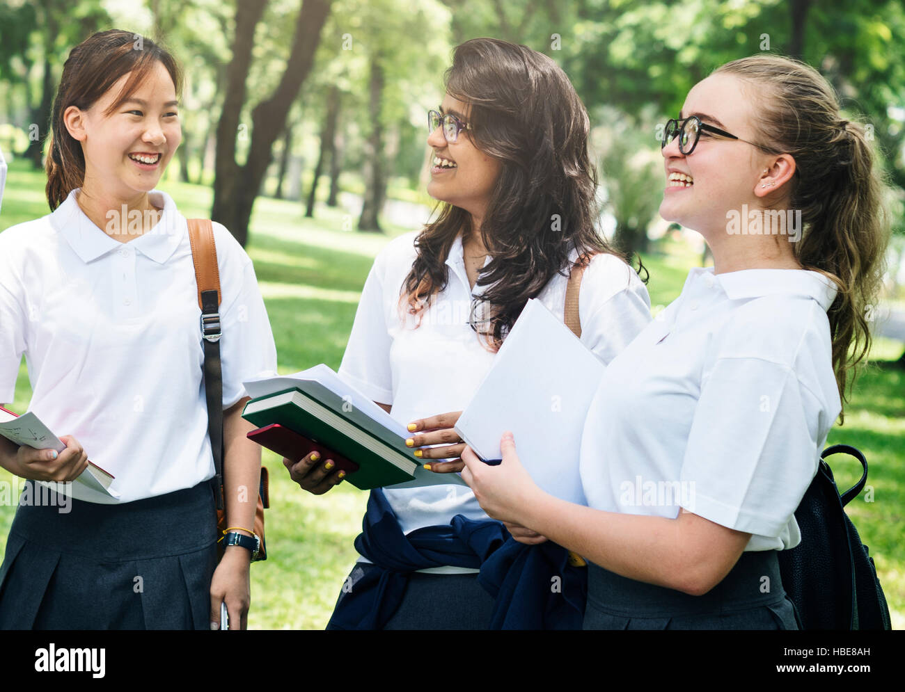 Student Study Uniform Book College Book Teen Concept Stock Photo - Alamy