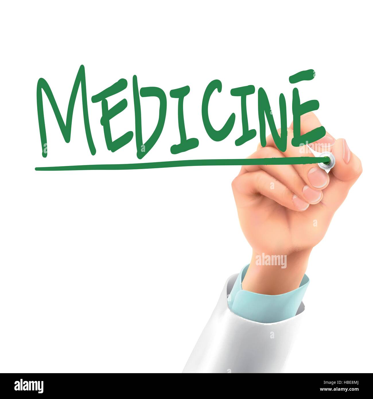 Doctor hand writing prescription Stock Vector Images - Alamy