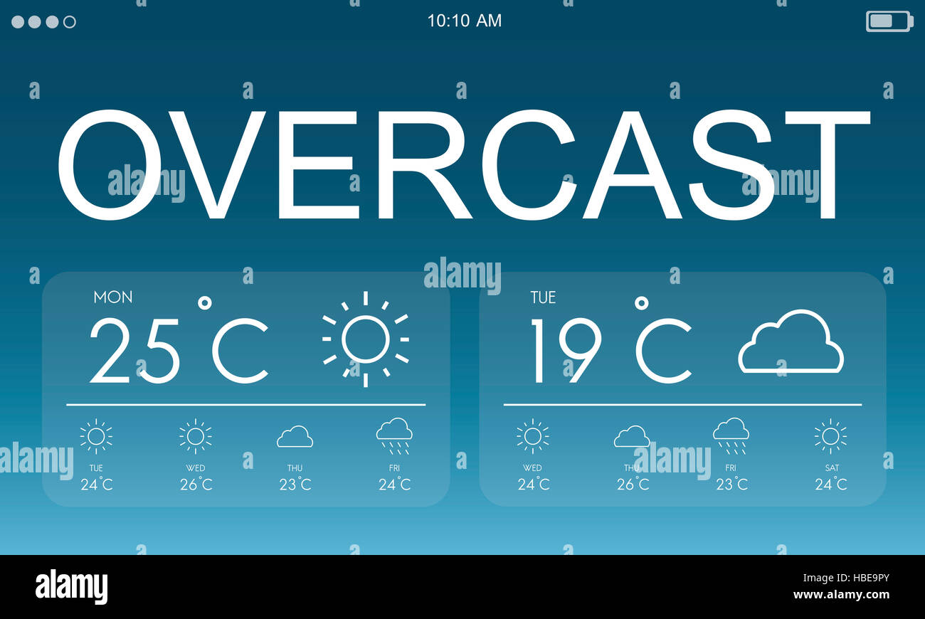 Overcast Weather Forecast Climate Temperature Concept Stock Photo Alamy