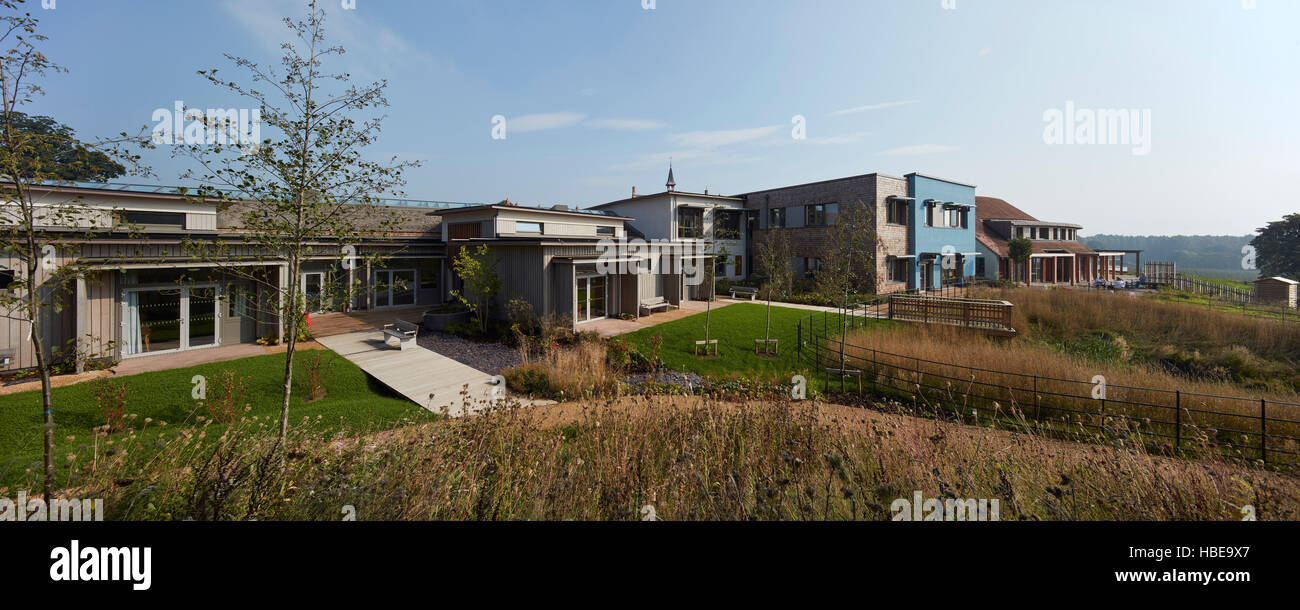 Panoramic View Acoss Hospice Garden With Inpatient Wing And Reception ...