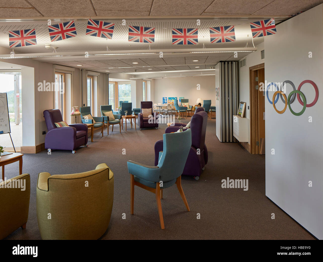 Communal sitting room. St Michael's Hospice, Hereford, United Kingdom
