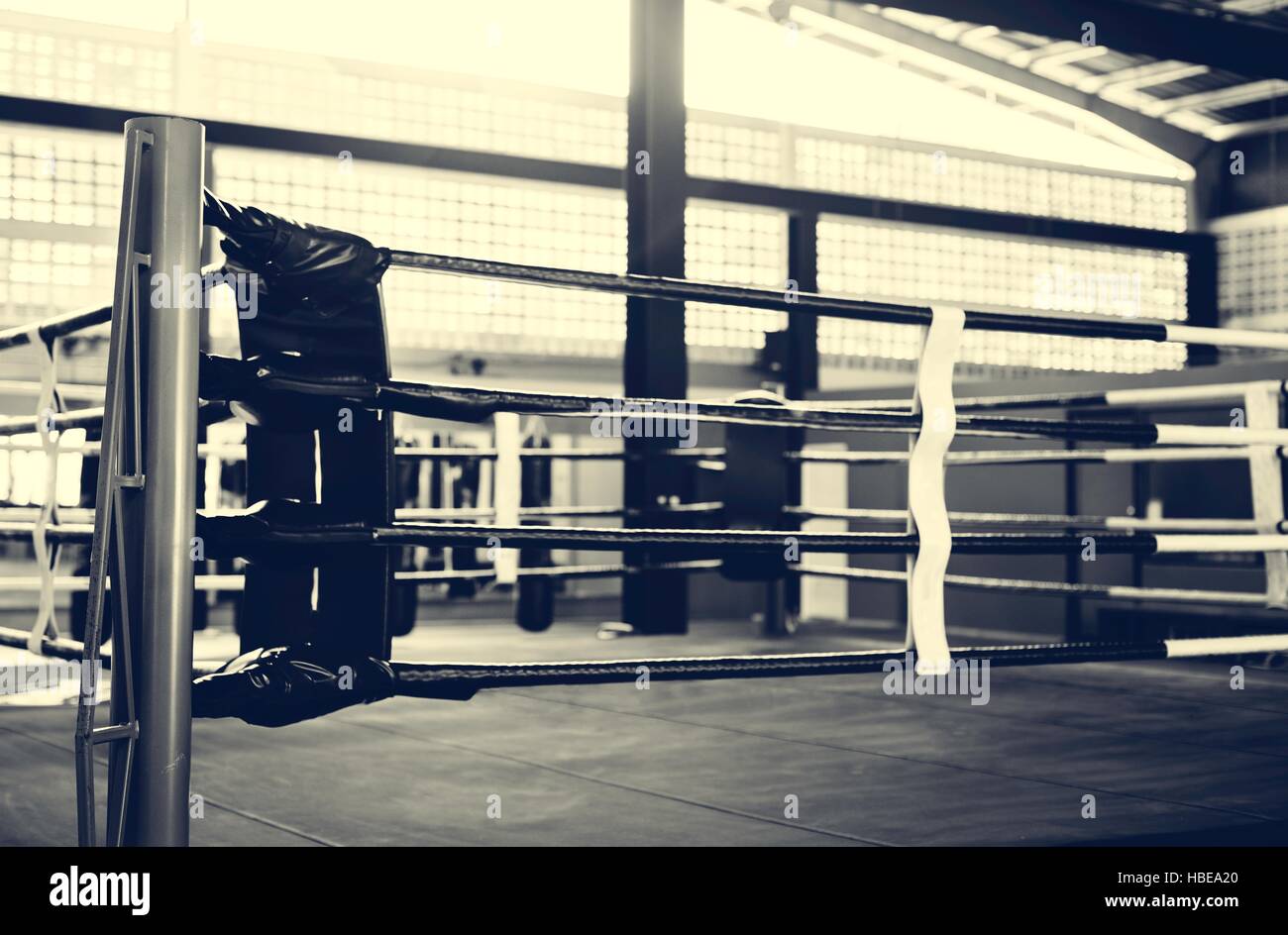 Boxing RIng Arena Stadium Fighting Competitive Sport Concept Stock