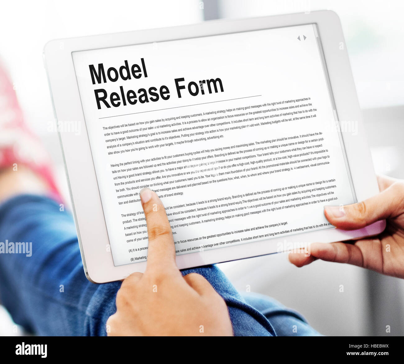 Model Release Form Application Concept Stock Photo Alamy