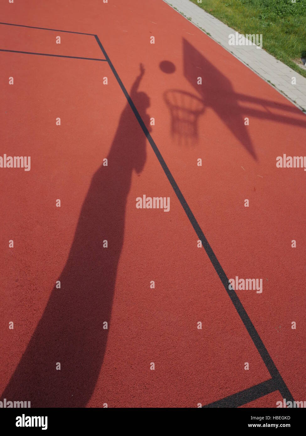 basketball player shadow Stock Photo Alamy
