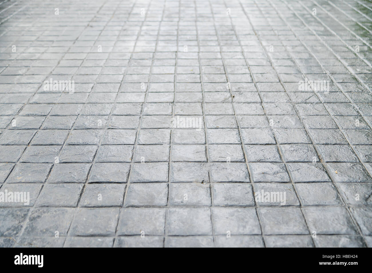 stone pavement in perspective Stock Photo