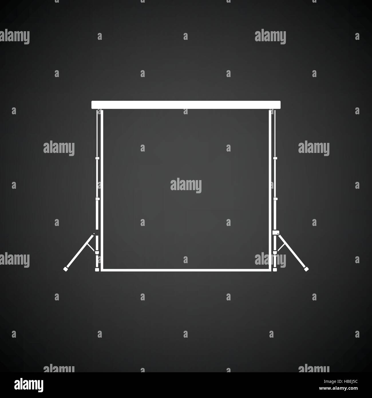 Icon of studio photo background. Black background with white. Vector ...