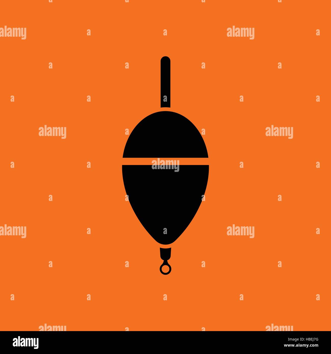 Icon of float . Orange background with black. Vector illustration Stock ...