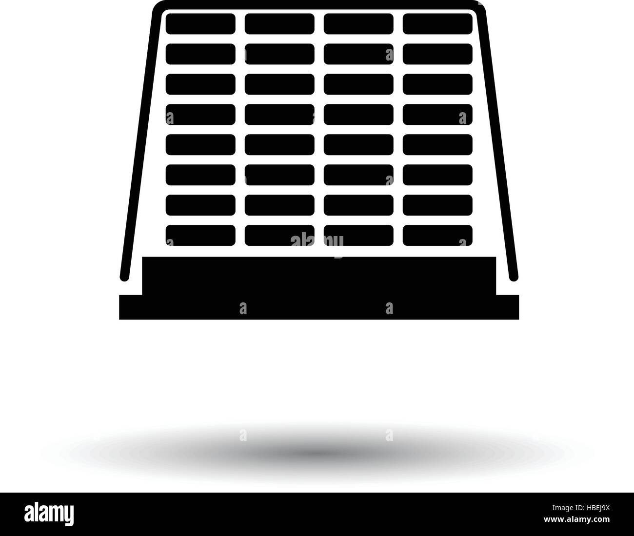 Icon of construction pallet . White background with shadow design. Vector illustration. Stock Vector