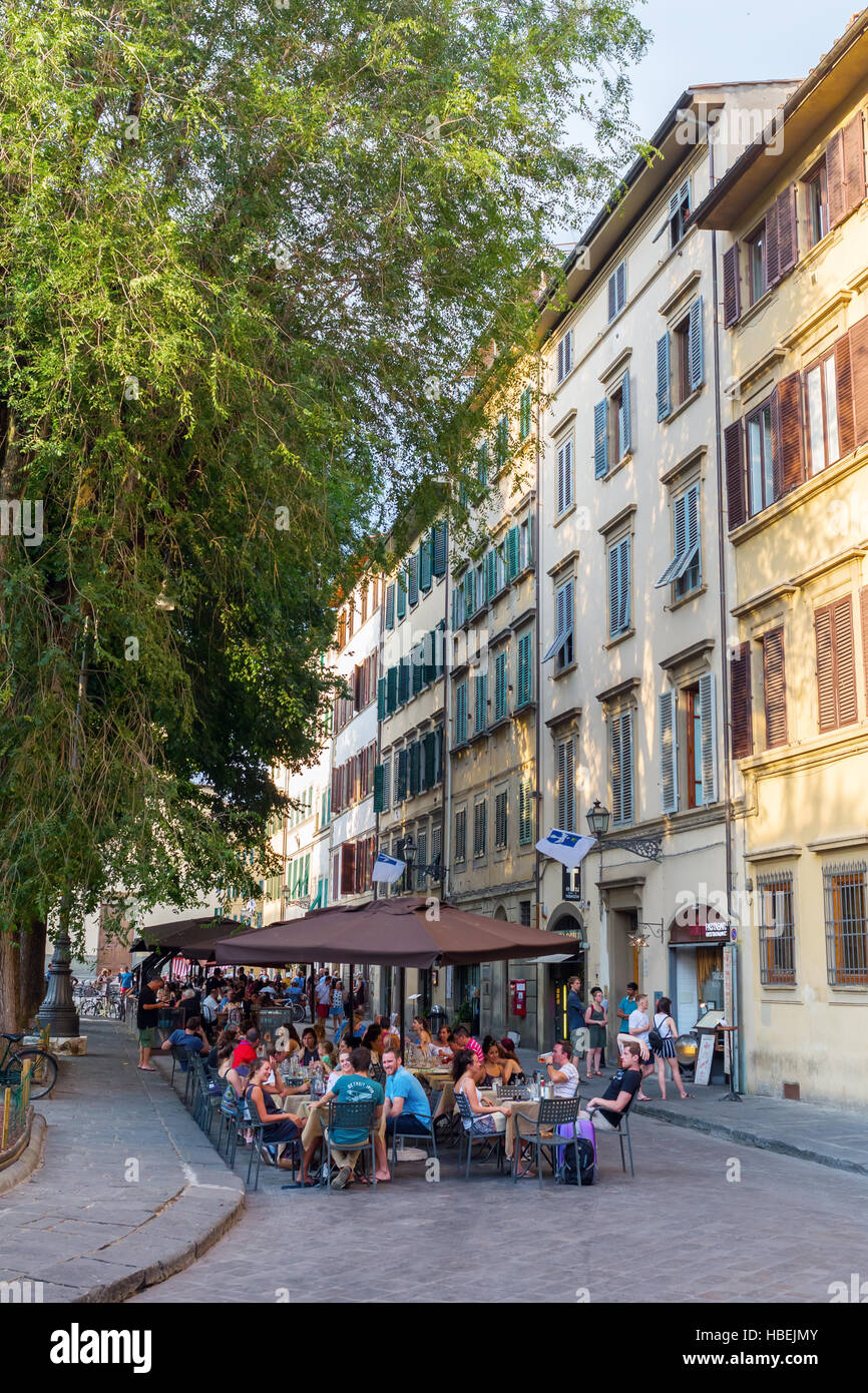 bar on The Piazza Santo Spirito in Florence Stock Photo Alamy