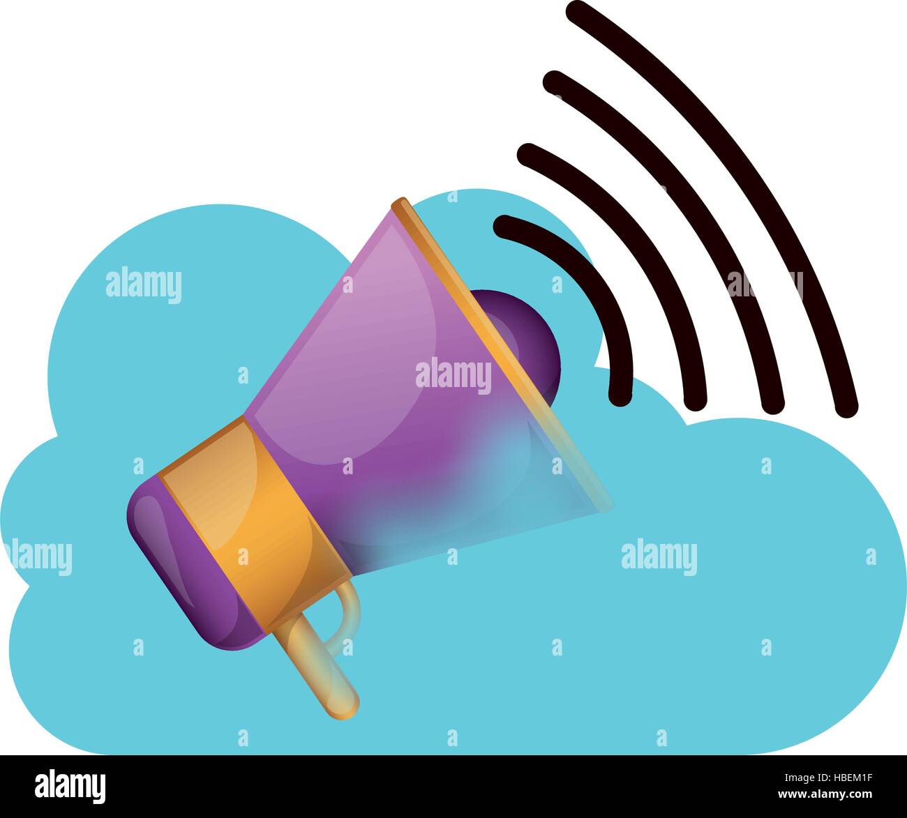 Megaphone and cloud computing design Stock Vector Image & Art Alamy