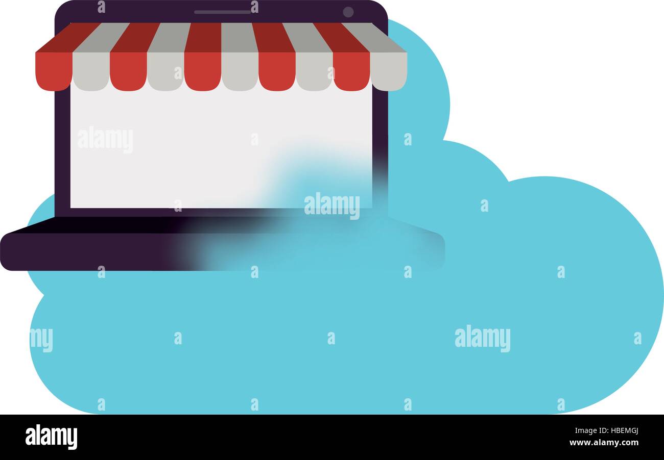 Laptop and cloud computing design Stock Vector Image & Art - Alamy