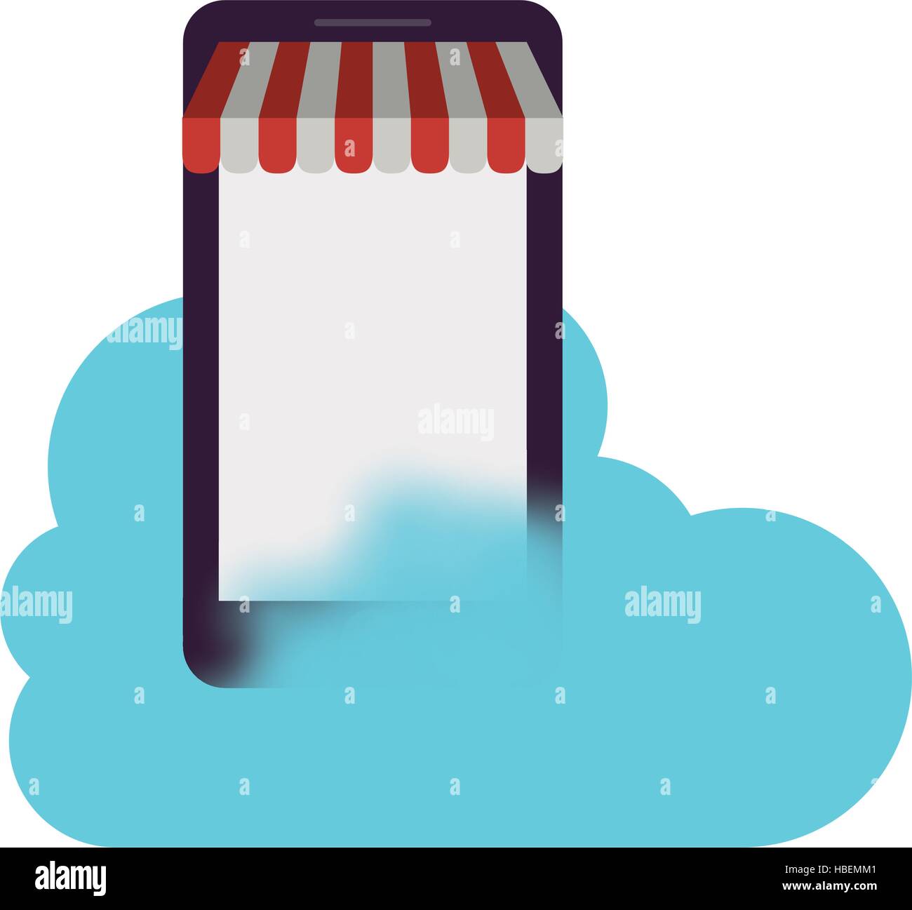 Smartphone and cloud computing design Stock Vector Image & Art - Alamy
