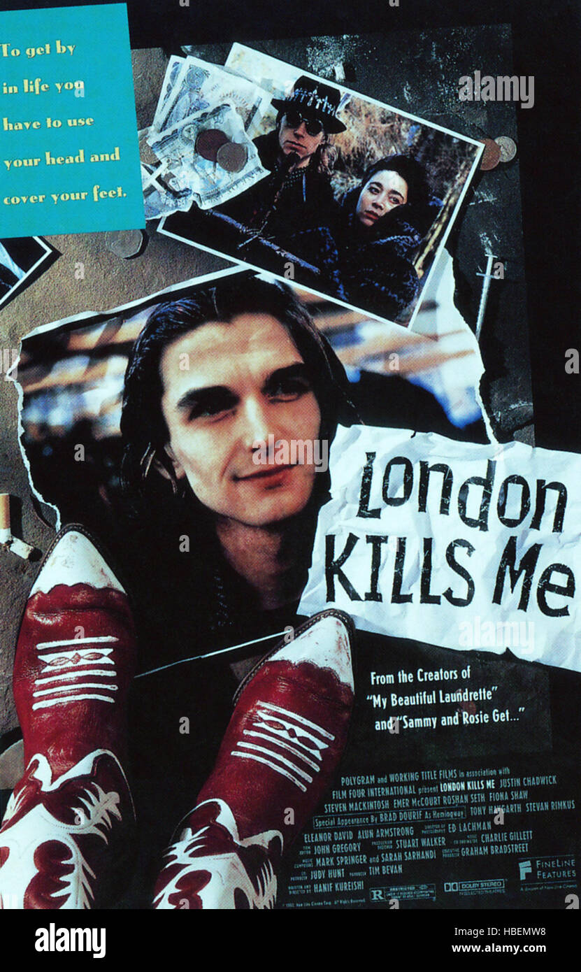 LONDON KILLS ME, Top from left: Steven Mackintosh, Emer McCourt, Justin Chadwick (center), 1991, © Fine Line Cinema/courtesy Stock Photo