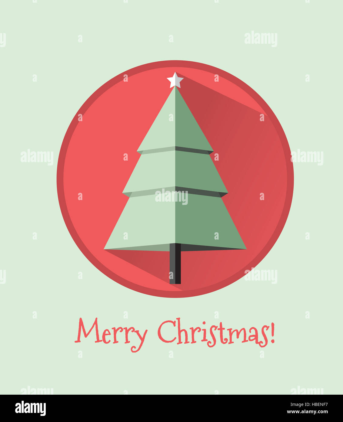 christmas tree flat 2 Stock Photo - Alamy