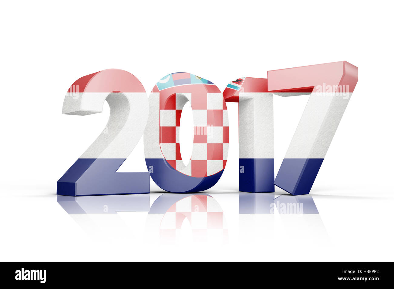 Composite image of croatia national flag Stock Photo