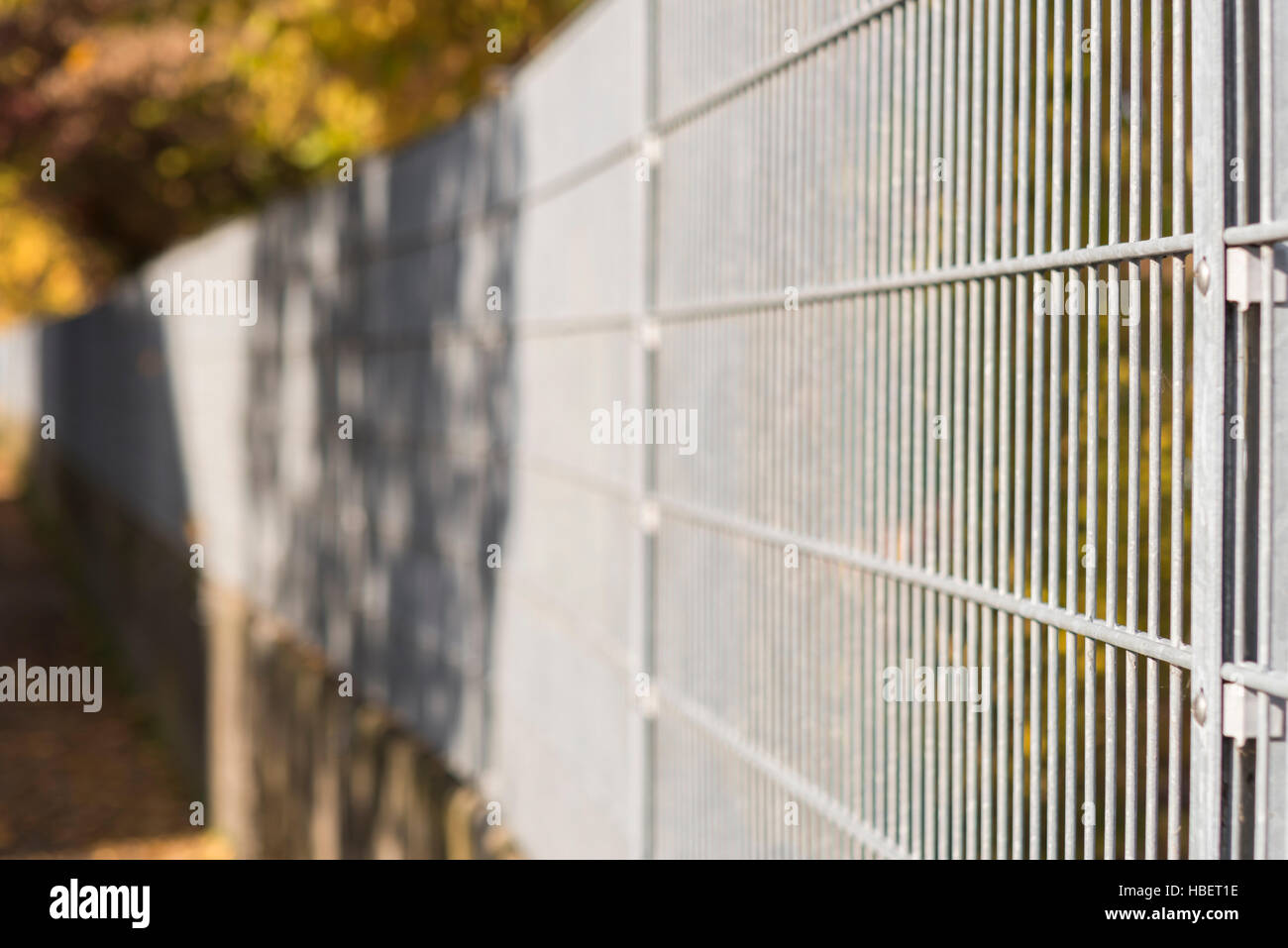 Closeup of a metal fence Stock Photo - Alamy