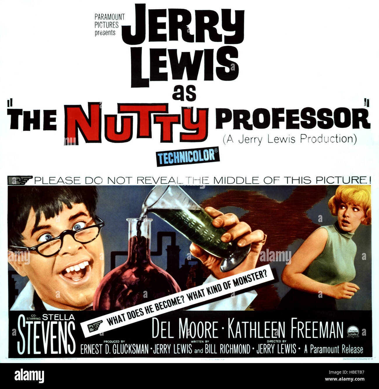 THE NUTTY PROFESSOR, from left: Jerry Lewis, Stella Stevens, 1963 Stock