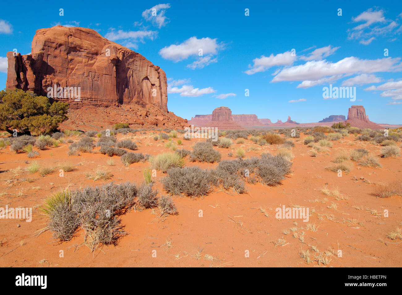 Monument Valley Landscape, Elephant Butte and Northern Buttes, Monument