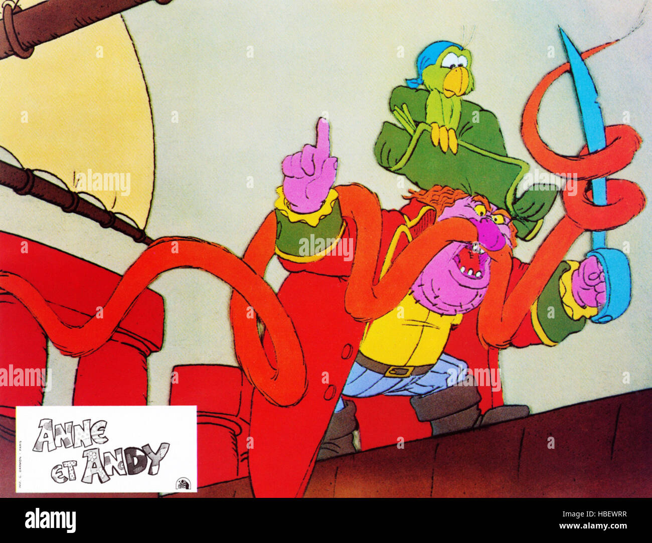 RAGGEDY ANN \u0026 ANDY: A MUSICAL ADVENTURE, (aka ANNE ET ANDY), Pirate Captain  Contagious, Queasy, 1977, TM \u0026 Copyright © 20th Stock Photo - Alamy, image size:1300x1083