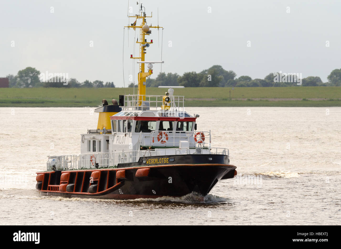 Pilot vessel Bremerhaven Stock Photo