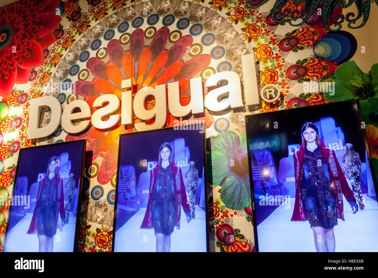 Desigual collection fashion shop, Berlin luxury store sign Stock Photo