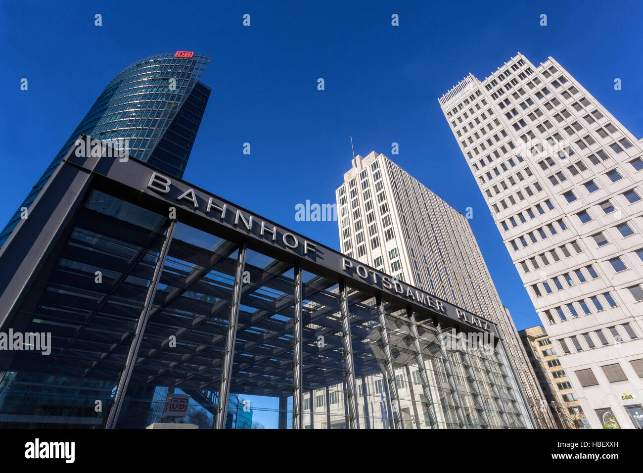 Buildings at Potsdamer Platz, Berlin, Germany, Europe Stock Photo