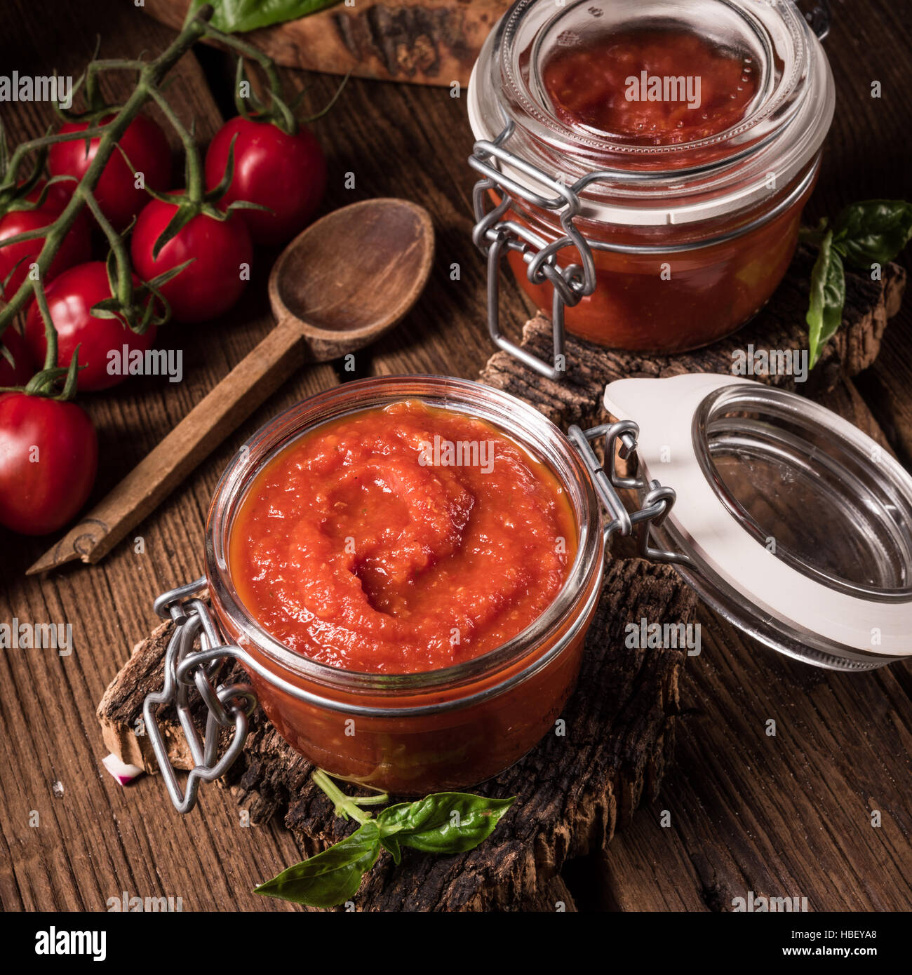 homemade Tomato paste Stock Photo Alamy