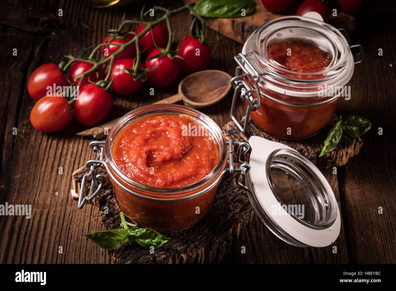 homemade Tomato paste Stock Photo Alamy