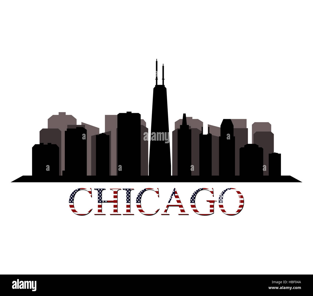 chicago skyline Stock Photo