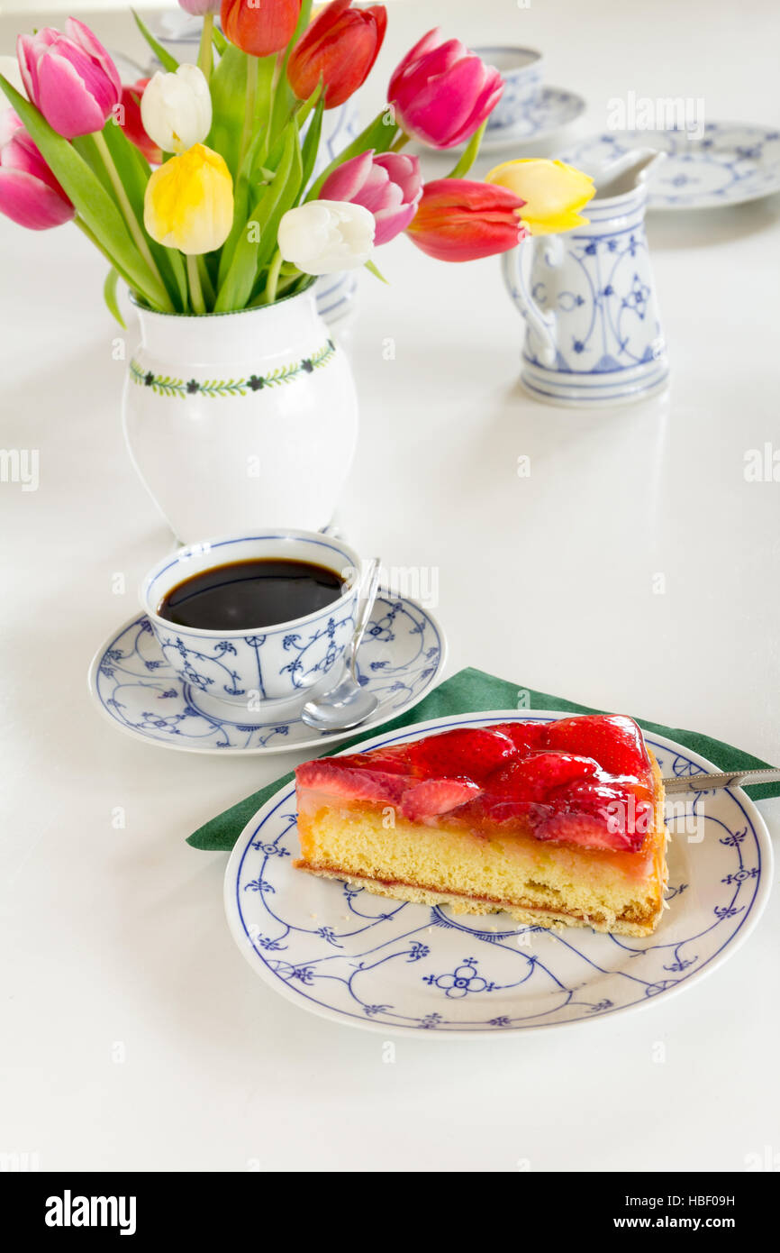 Coffee and cake - high size Stock Photo
