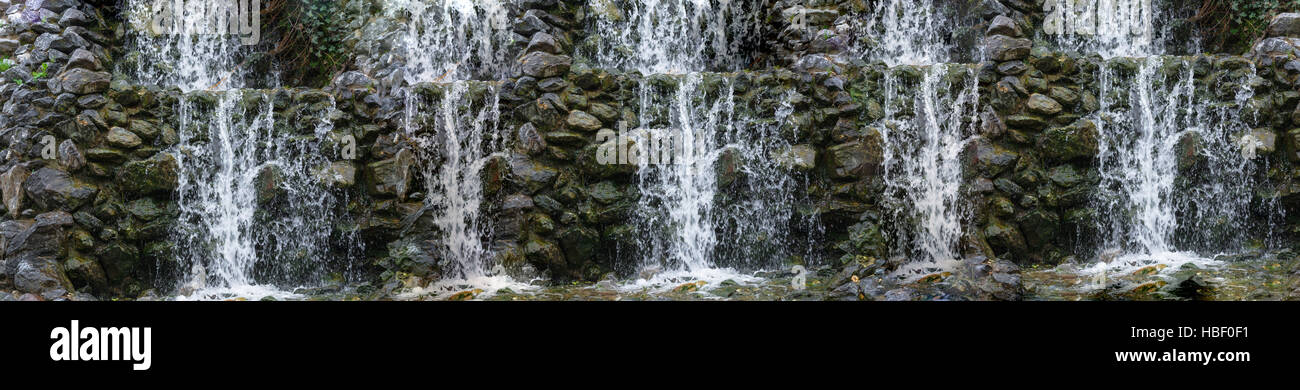 Panorama waterfall, cascade Stock Photo