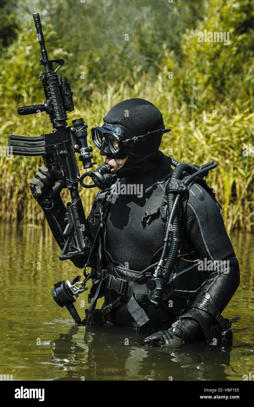 Navy SEAL frogman Stock Photo - Alamy