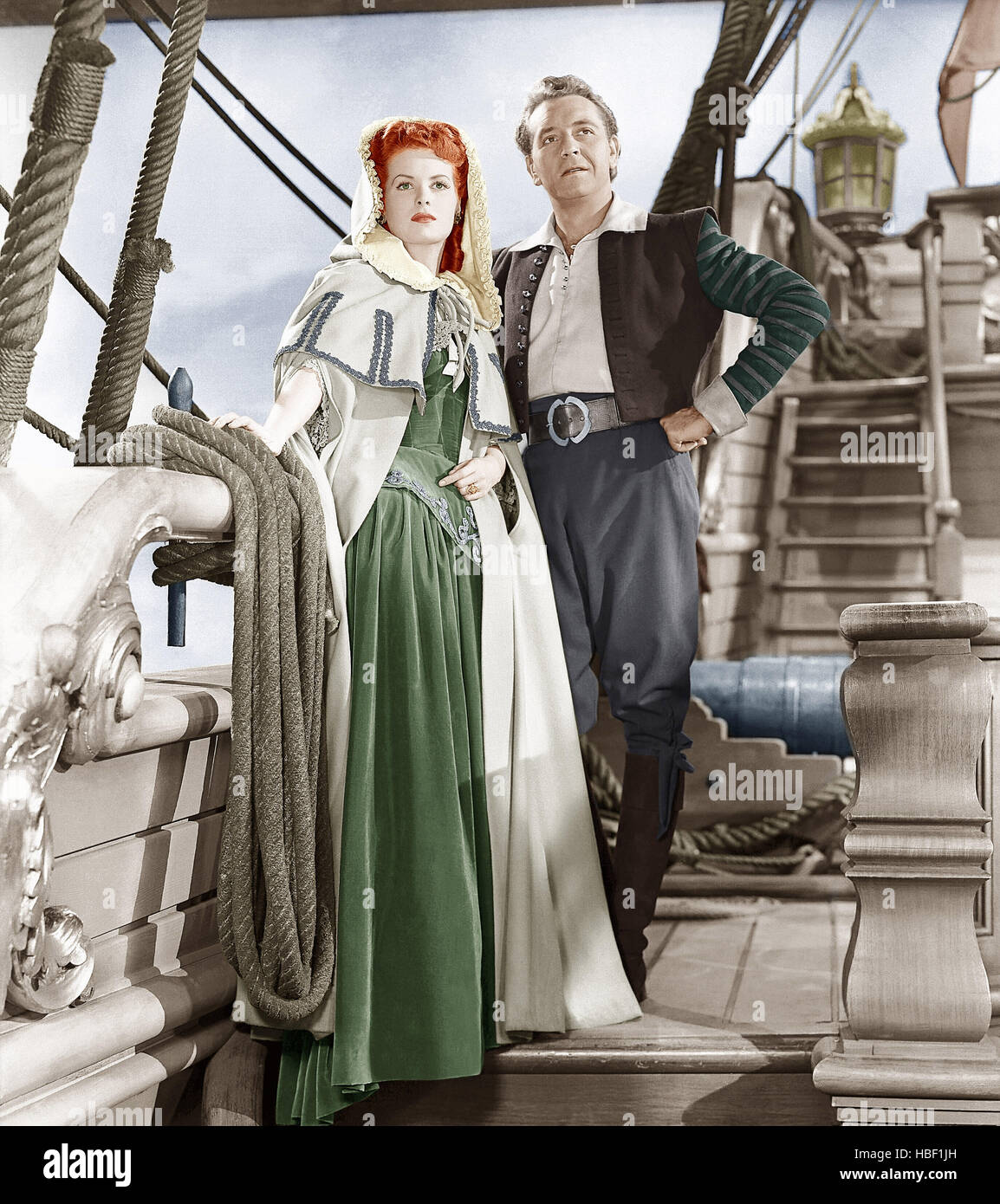 THE SPANISH MAIN From Left Maureen O Hara Paul Henreid 1945 Stock the-spanish-main-from-left-maureen-o-hara-paul-henreid-1945-stock