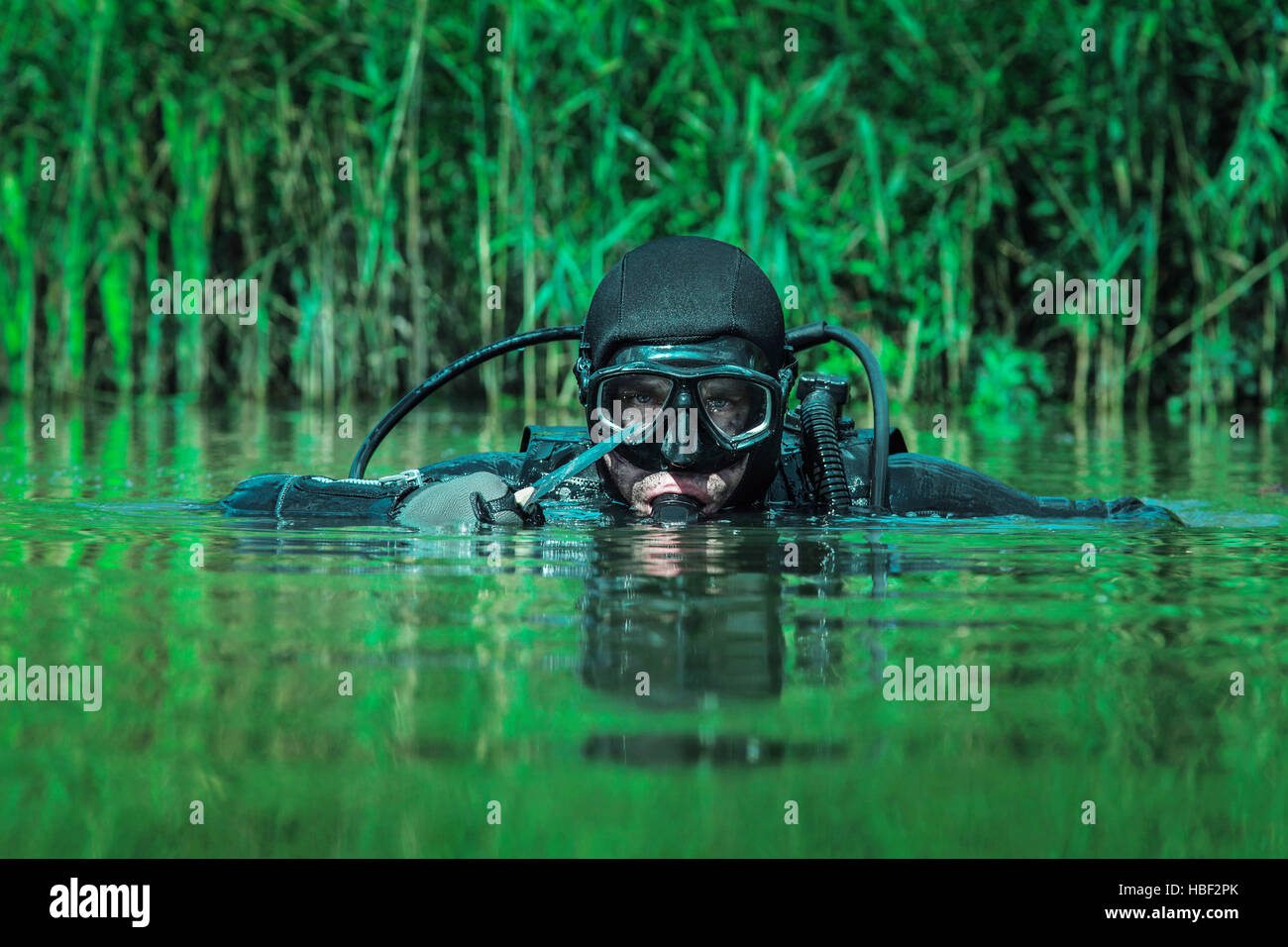 Navy SEAL frogman Stock Photo