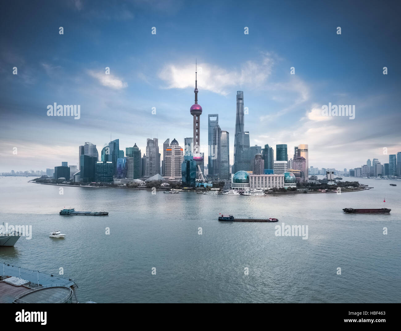 beautiful shanghai skyline Stock Photo