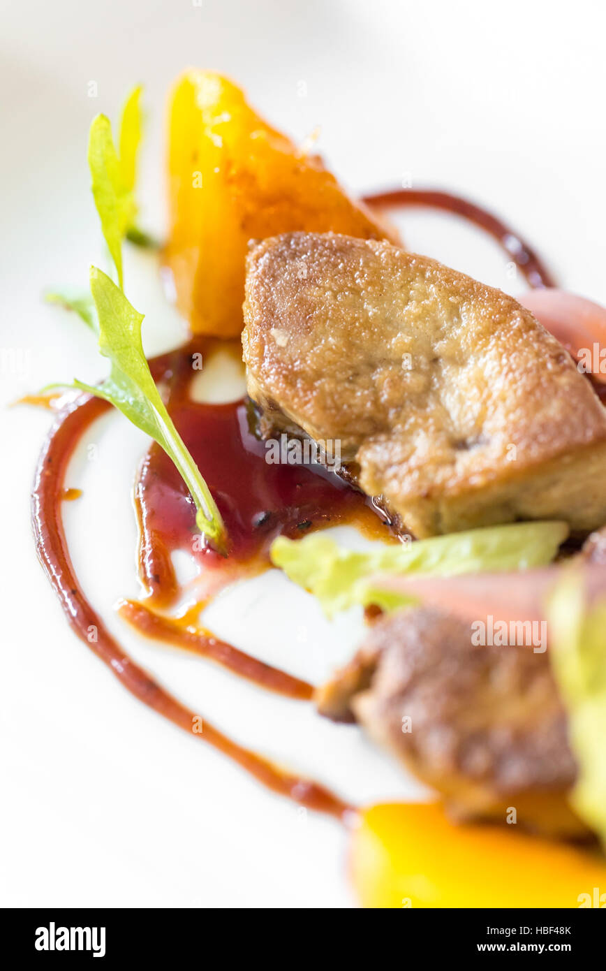 Foie gras, grilled Stock Photo