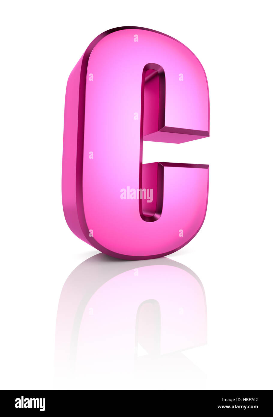 Pink Letter C Stock Photo