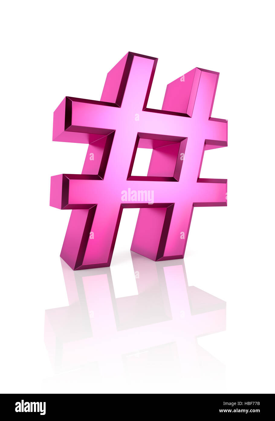 Pink Hash Symbol Stock Photo