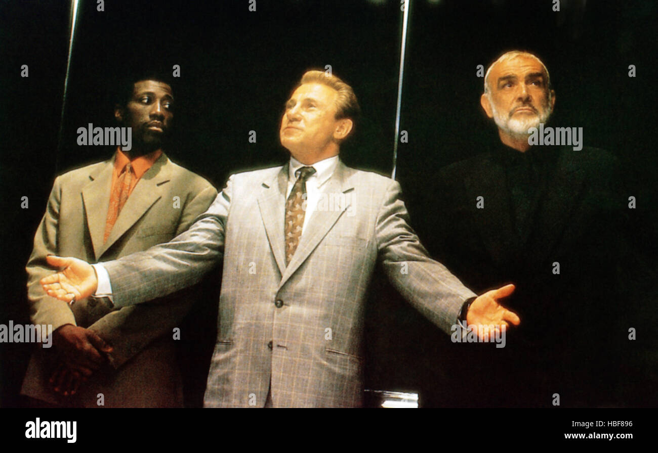 RISING SUN, from left Wesley Snipes, Harvey Keitel, Sean Connery, 1993