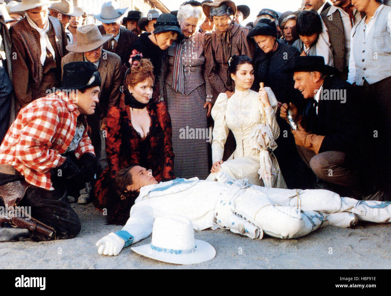 Rustlers' Rhapsody Sunset RUSTLER'S RHAPSODY, from left: G.W. Bailey, Marilu Henner, Tom Berenger ...