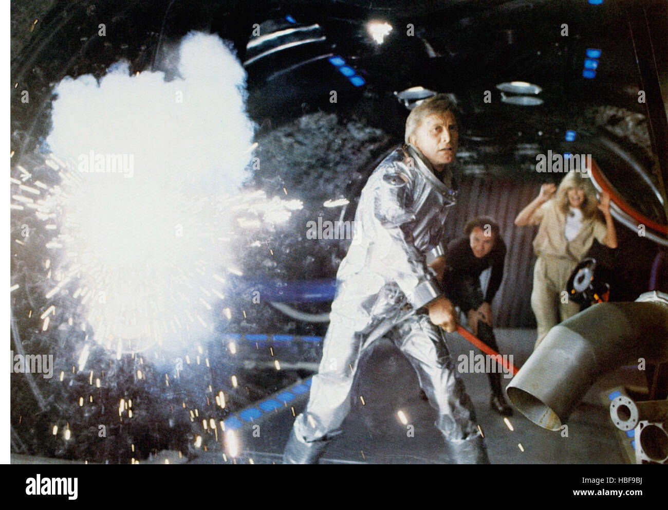 SATURN 3, from left, Kirk Douglas, Harvey Keitel, Farrah Fawcett, 1980