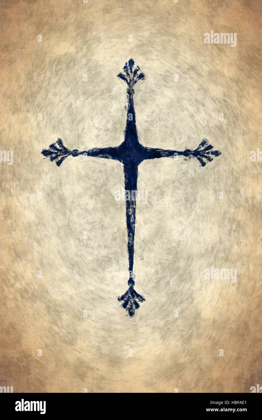 black painted cross Stock Photo Alamy