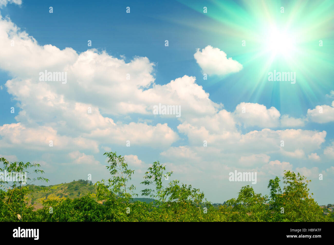 Abstract background of blue sky and clouds Stock Photo - Alamy