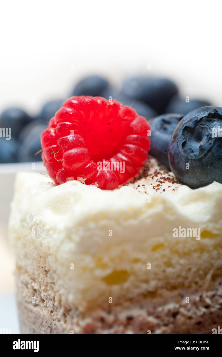 fresh raspberry and blueberry cake Stock Photo - Alamy