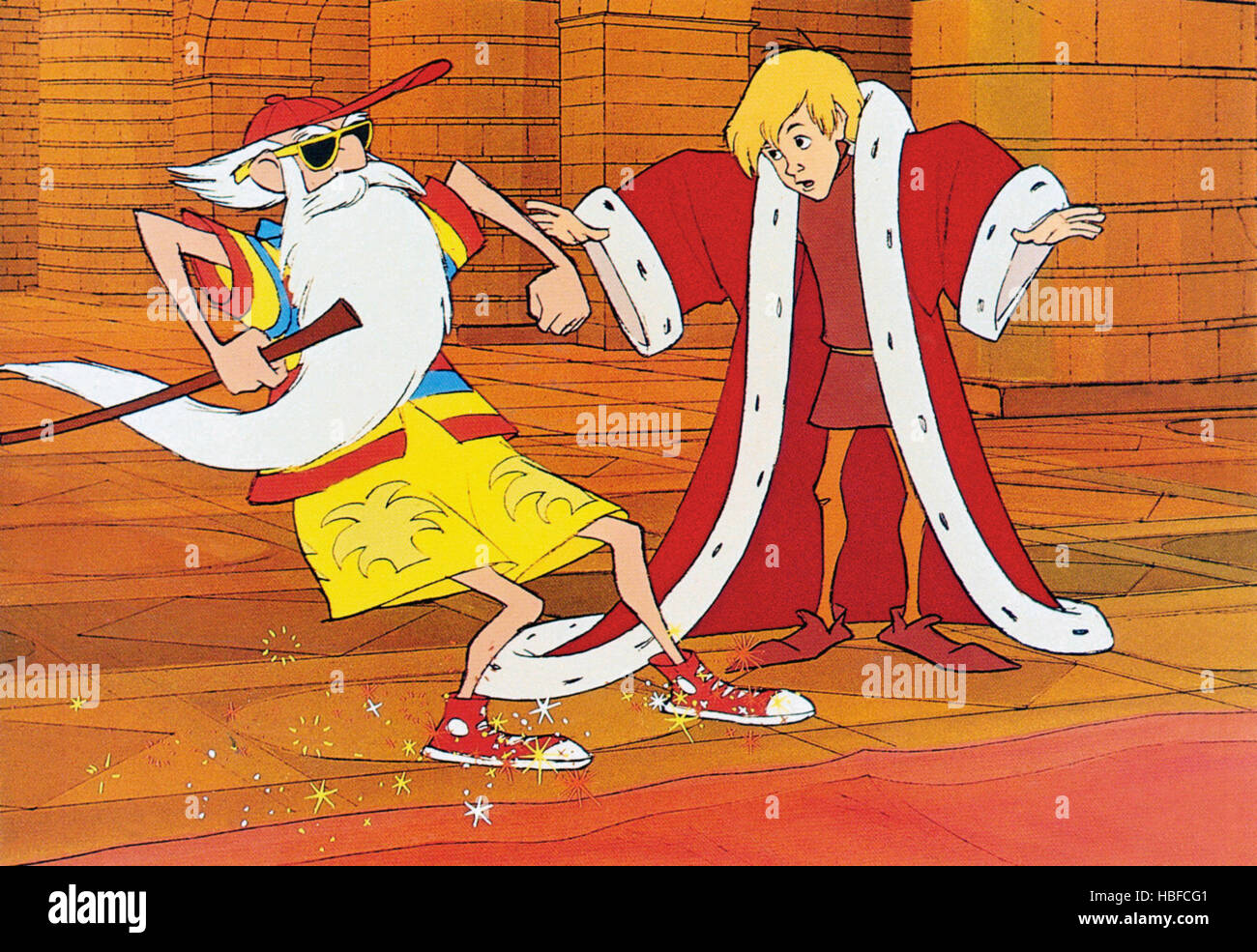 THE SWORD IN THE STONE, from left, Merlin (voiced by Karl Swenson