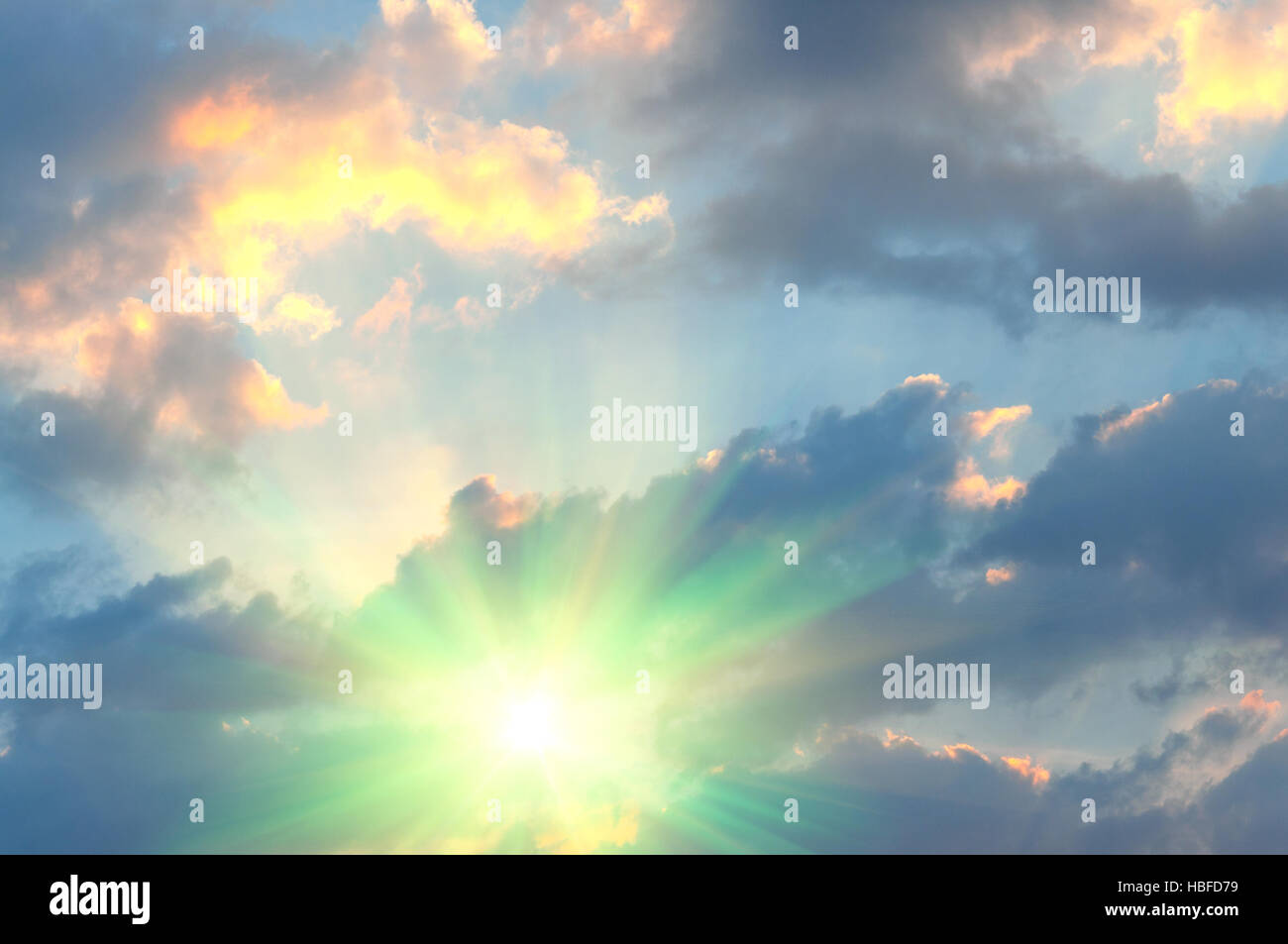 Abstract background of blue sky and clouds Stock Photo - Alamy