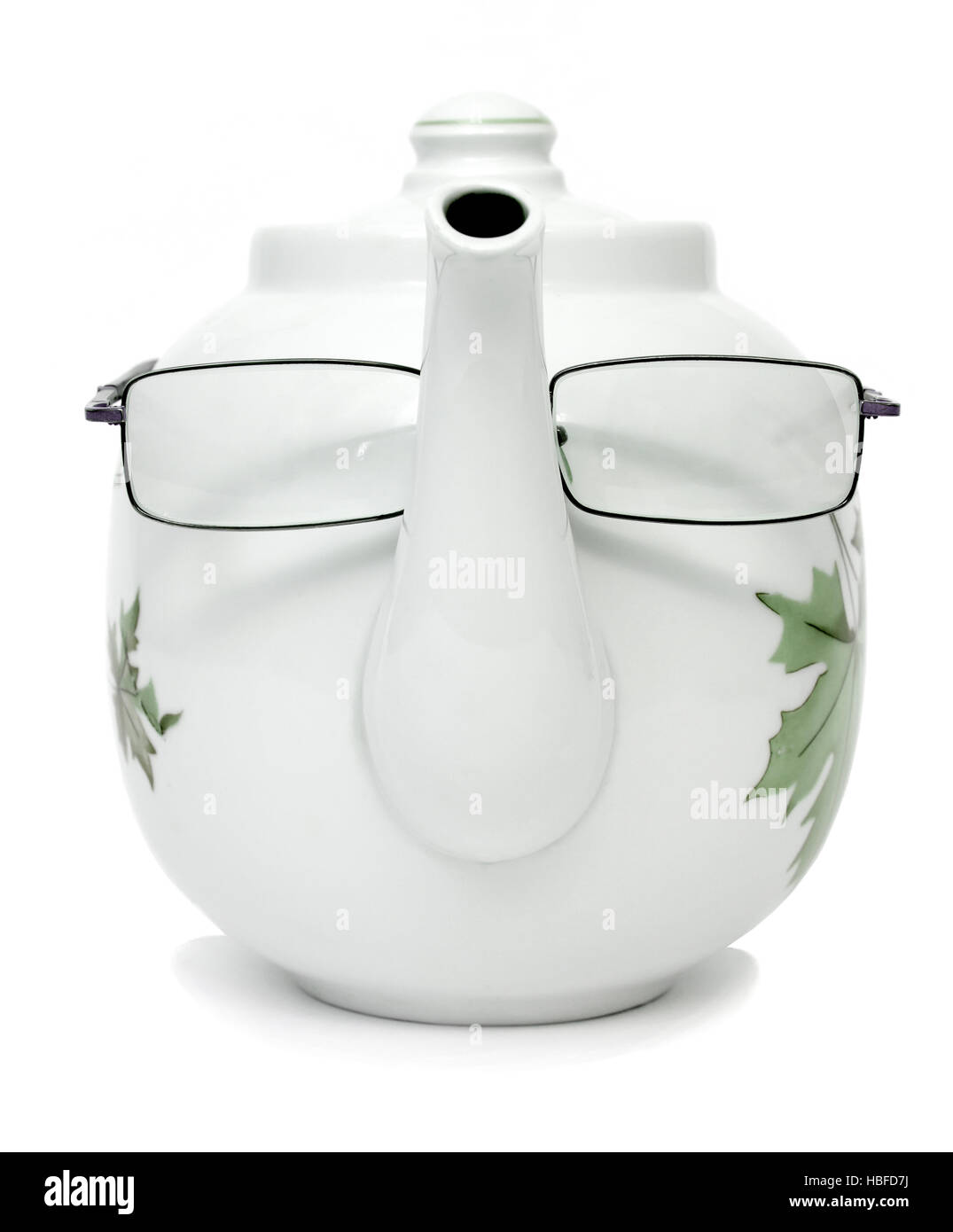 Porcelain teapot with glasses Stock Photo Alamy